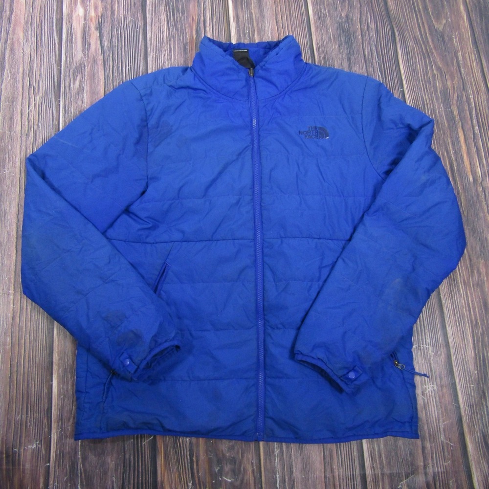 The North Face Jacket Mens Large Blue Quilted Insulated Pufferโ Full Zip Outdoor